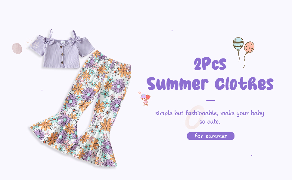 2Pcs Summer Clothes