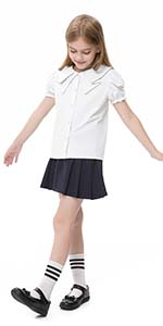 girls white school uniform