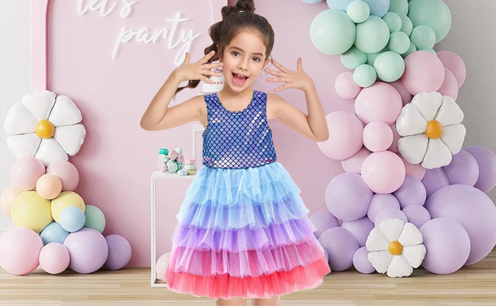 Birthday Party Sleeveless Mermaid Dress