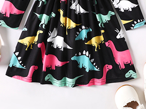 dino dress 3t long sleeve dress