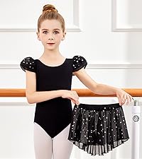 Zaclotre girls leotards 2 piece sets black ballet leotards for dance