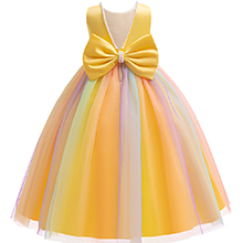 Elegant Rainbow Tulle Party Dress for Toddler Girls