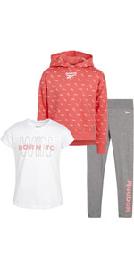 Reebok Girls'' Jogger Set - 3 Piece