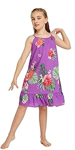 Hawaii Hangover Girl''s Butterfly Dress Hawaiian Matching Patterns Sets