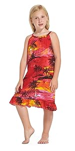 Hawaii Hangover Girl''s Round Neck Dress