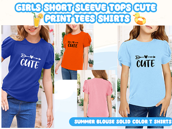 Girls Shirt Summer T-Shirt