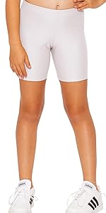 Girls 5&amp;amp;amp;#34; Inseam Performance Nylon Spandex Booty Shorts comparable