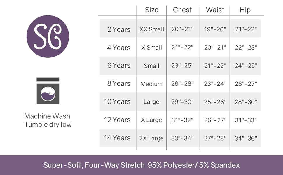 Girl&amp;amp;amp;amp;amp;#39;s Oh So Soft Universal Size Chart