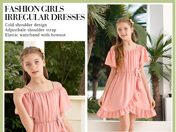 Girls summer pink dresses