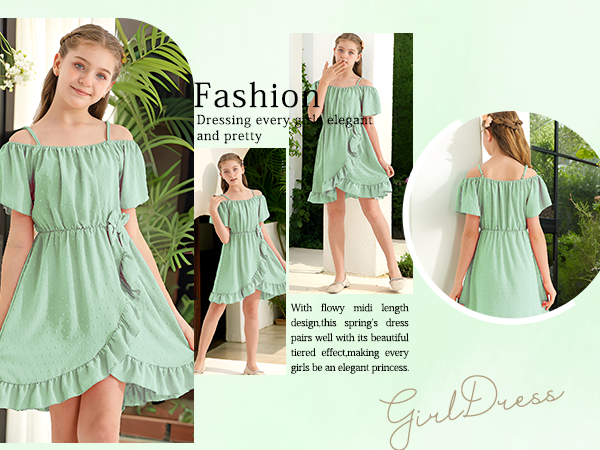 girls green dresses