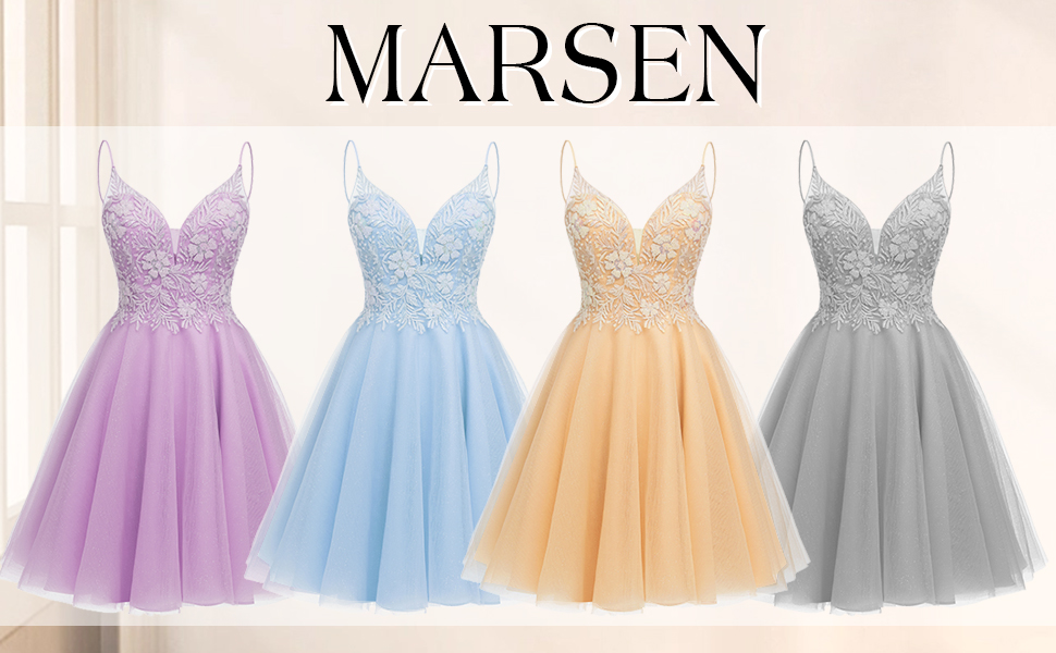 MARSEN Homecoming Dresses 2023 Short Prom Dresses for Teens Dama Dresses Cocktail Dresses 