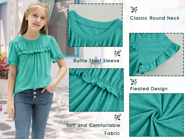 Summer Round Neck T-shirts for Girls