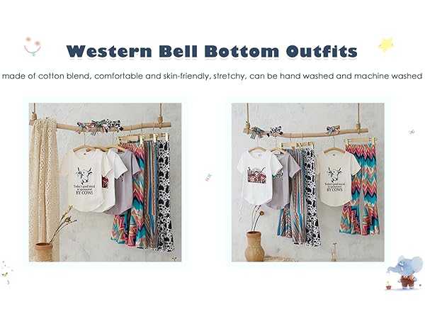 Toddler Western Bell Bottom Outfits