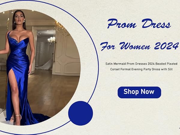 satin mermaid prom dresses