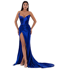 satin mermaid prom dress