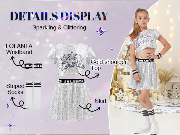 silver dance outfits for girls