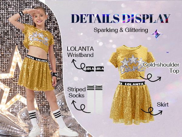 gold dance dress for girls