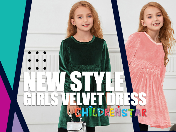 Girls Velvet Dress