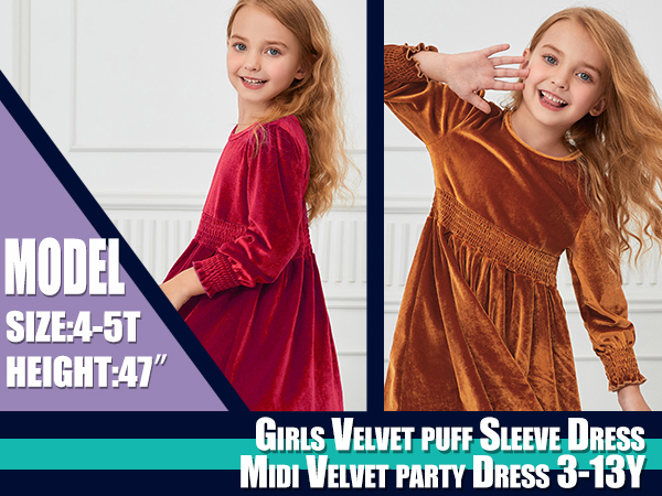 Girls Velvet Dress