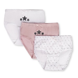 white underwear pink polka dots