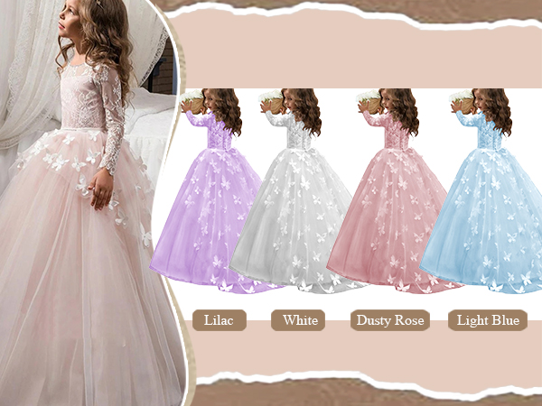 toddlder flower girl dresses for wedding puffy tulle princess tutu dress for girls