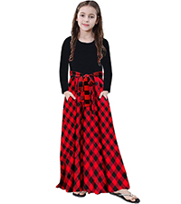 Girls Plaid Dress