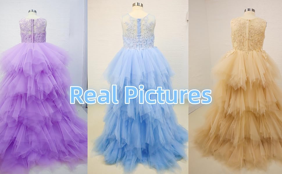 High Low puffy pageant dress for girls