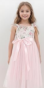 pink girls tulle dress