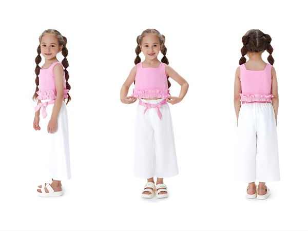 patpat toddler girl tank top and pants set