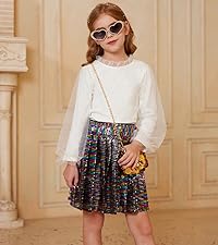 girls sequin pleated skirt