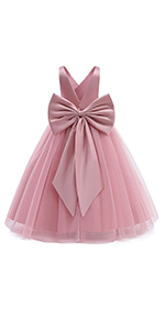 Satin V-backless Bowknot Dress