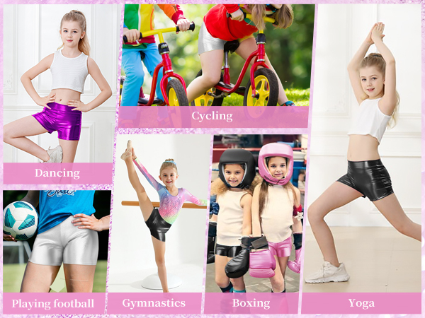 dancing playing gymnastics cycling boxing yoga