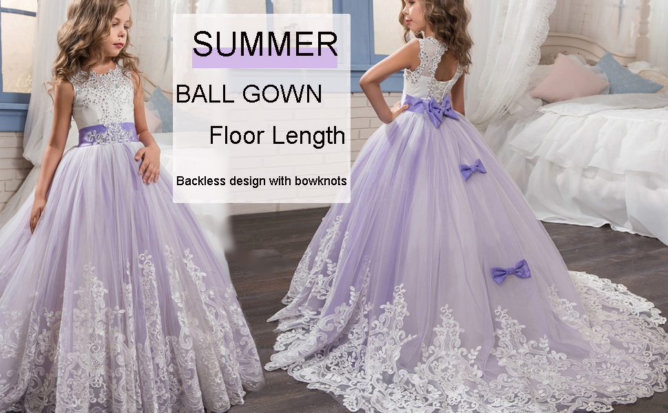 girl little formal pageant junior wedding ceremony communion princess ball gown dress sundress