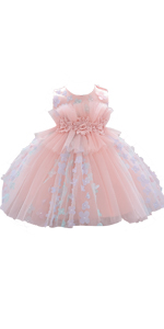 girl little formal pageant junior wedding ceremony communion princess ball gown dress