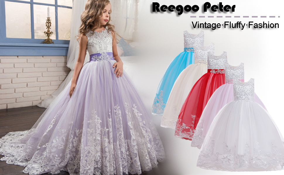 girl little formal pageant junior wedding ceremony communion princess 