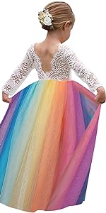 girl rainbow dresses girl colorful dresses