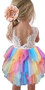 girl rainbow dresses girl colorful dresses girl birthday dresses