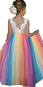 girl rainbow dresses girl colorful dresses girl birthday dresses