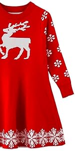 Girl Red Christmas dress