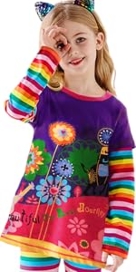 girls winter rainbow clothing sets