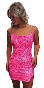 hot pink homecoming dress