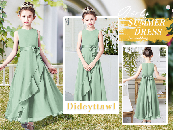 sage green flower girl dress