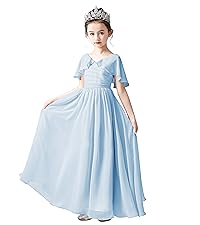 baby blue flower girls dress