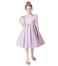 satin flower girl dress