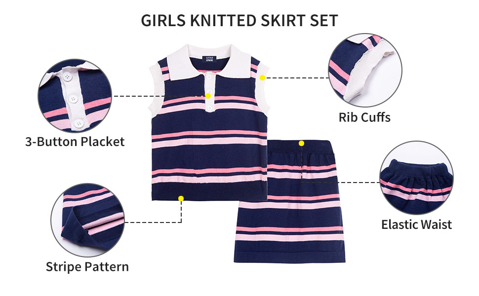 Girls Knit Skirt Sets