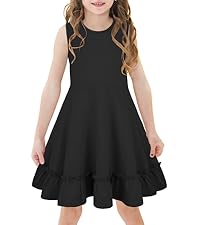 girls sleeveless black dress