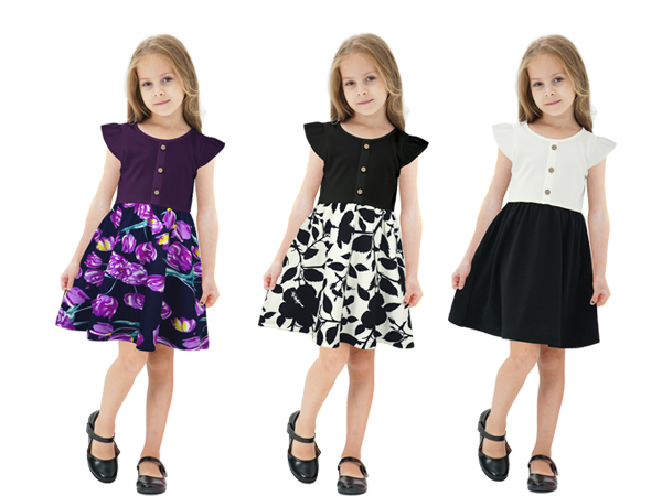 black and white kid dress