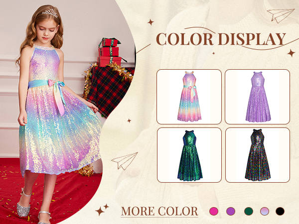 Girls Sequin Party Dress