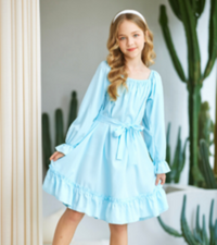 girls square neck dresses