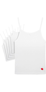 Limited Too Girls’ Undershirt – 100% Cotton Cami – Camisole Tank Top (6 Pack)